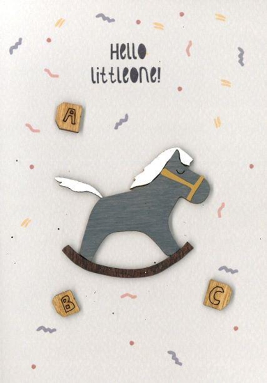 Picture of GREETING CARD "HELLO LITTLE ONE!" - HORSE