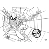 Picture of PAINTING BLOCK SPIDERMAN 23X33 40 SHEETS STICKERS-STENCIL- 2 COLORING PAGES 2 DESIGNS