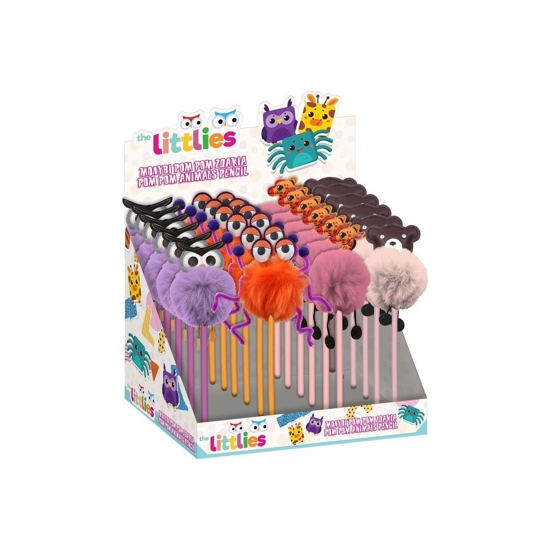 Picture of Pencil The Littlies with Pom Pom Animals 4 Designs