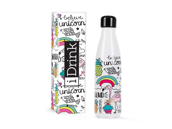 Picture of CANTEEN i DRINK ID0009 THERM BOTTLE 500ml UNICORN