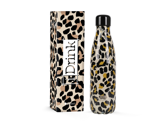 Picture of CANTEEN i DRINK ID0028 THERM BOTTLE 500ml LEOPARD