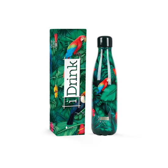 Εικόνα της ΠΑΓΟΥΡΙ I DRINK ID0072 THERM BOTTLE 500ML TROPICAL BIRDS