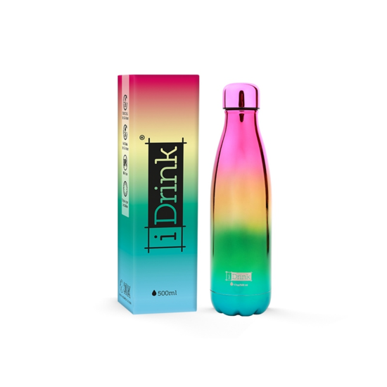 Εικόνα της ΠΑΓΟΥΡΙ I DRINK ID0442 THERM BOTTLE 500ML METAL.RAINBOW