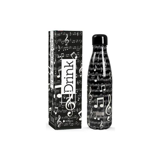 Picture of CANTEEN i DRINK ID0437 THERM BOTTLE 500ml MUSIC