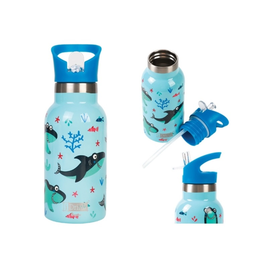 Picture of CANTEEN i DRINK ID0506 THERM BOTTLE 350ML SHARK
