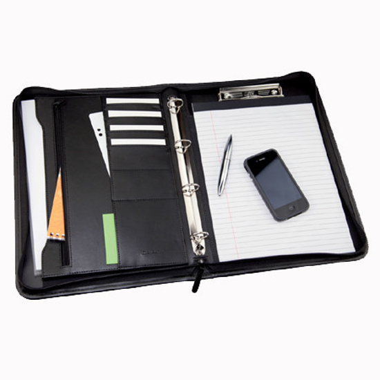 Picture of FOLDER CONFERENCE MONOLITH WITH NOTE BLOCK A4 BLACK M2870