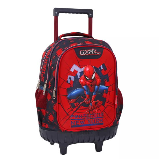 Picture of BACKPACK PRIMARY SCHOOL TROLLEY SPIDERMAN PROTECTOR OF NEW YORK MUST 3 CASES