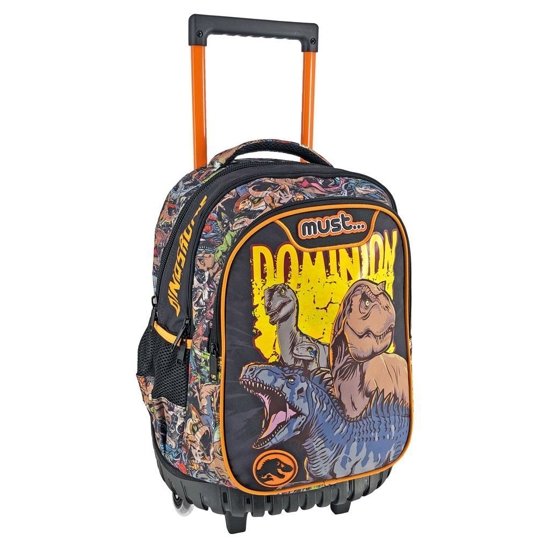 Picture of BACKPACK PRIMARY SCHOOL TROLLEY JURASSIC DOMINION MUST 3 CASES