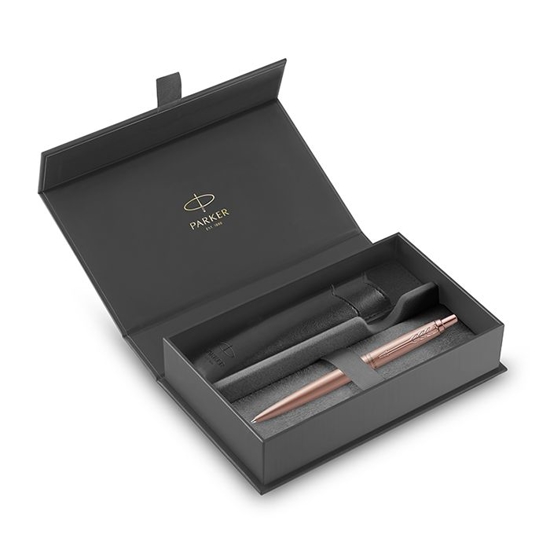 Picture of PEN PARKER JOTTER XL MONOCHROME ROSE GOLD BALL PEN+BLACK POUCH PP