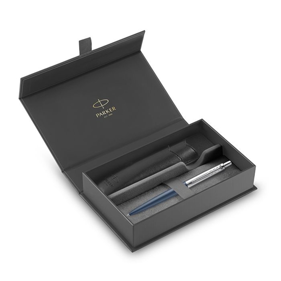 Εικόνα της Στυλό Parker Jotter XL Matte Blue CT Balllpen and Black Pouch