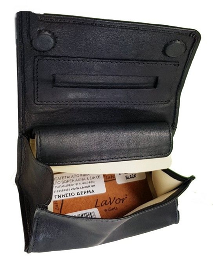 Picture of SMOKE CASE LEATHER LAVOR 11 x 7 cm BLACK 1-2764