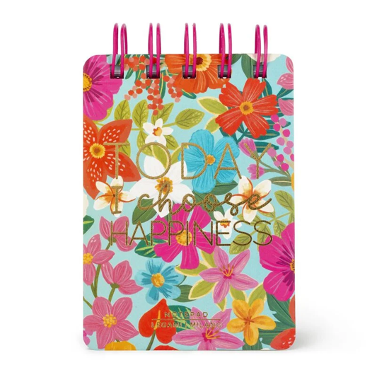 Picture of Flowers Mini Spiral Lined Notebook Legami