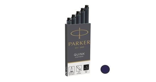 Picture of Spare part fountain pen Parker QUINK ΙΝΚ CARTRIDGES BLUE-BLACK 5 pieces