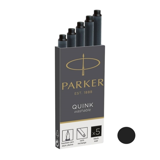 Εικόνα της Ανταλλακτικό Πένας Parker QUINK ΙΝΚ CARTRIDGES BLACK 5τ