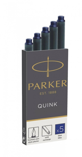 Picture of Spare part fountain pen Parker QUINK ΙΝΚ CARTRIDGES BLUE 5 pieces