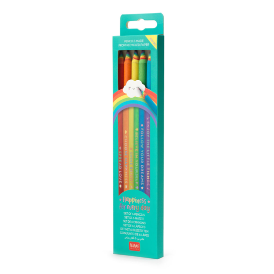 Picture of Set of 6 pencils Happiness for Every Day HB Legami