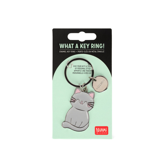 Picture of Enamel Key Chain What a Key Ring! - Kitty Legami