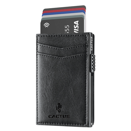 Picture of RFID WALLET SINGLE BLACK CACTUS