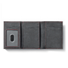 Picture of RFID WALLET ALCANTARA DOUBLE/COIN DARK GRAY TAILOR WITH RED STRIPE CACTUS