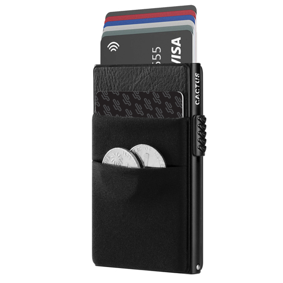 Picture of RFID WALLET LINED WITH POCKET BLACK CACTUS