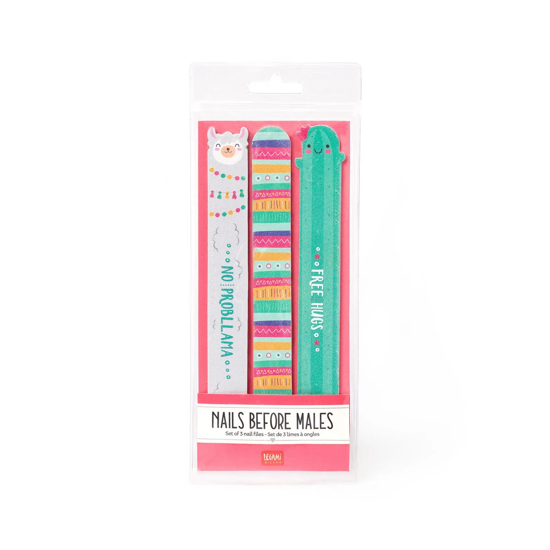 Picture of Set of 3 Nail Files - Nails Before Males - No Probllama Legami