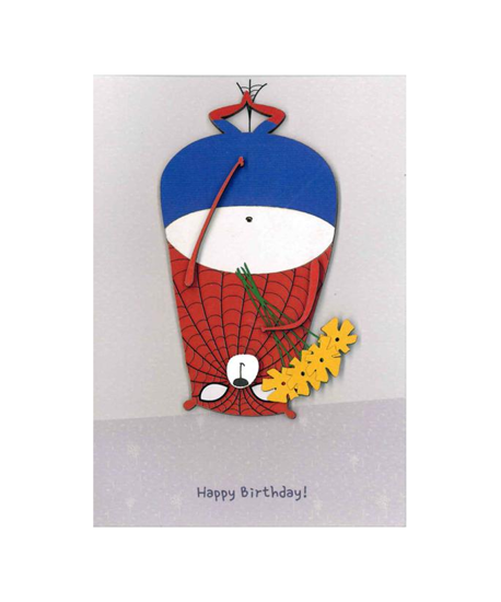Εικόνα της ΕΥΧΕΤΗΡΙΑ ΚΑΡΤΑ "HAPPY BIRTHDAY!" - SPIDERMAN ΛΟΥΛΟΥΔΙΑ