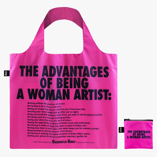 Εικόνα της GUERRILLA GIRLS The Advantages Of Being A Woman Artist Recycled Bag Loqi