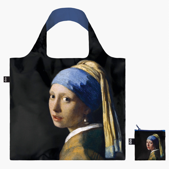 Εικόνα της JOHANNES VERMEER Girl with a Pearl Earring Recycled Bag Loqi