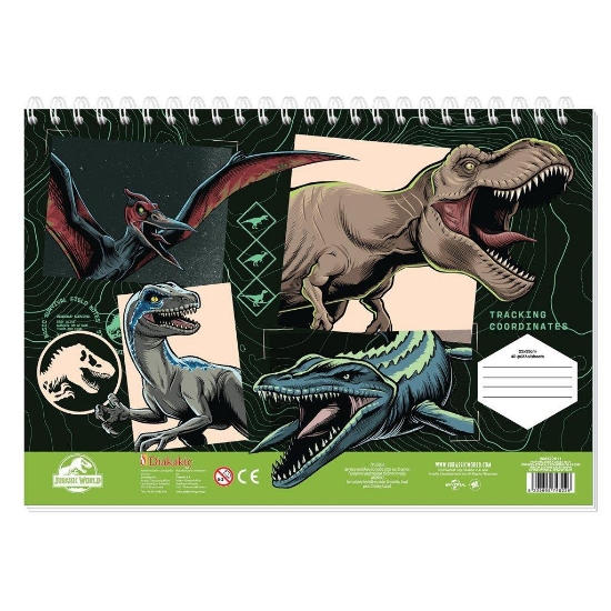 Εικόνα της ΜΠΛΟΚ ΖΩΓΡΑΦΙΚΗΣ JURASSIC WORLD 23X33 40ΦΥΛΛΑ ΑΥΤΟΚΟΛΛΗΤΑ-ΣΤΕΝΣΙΛ