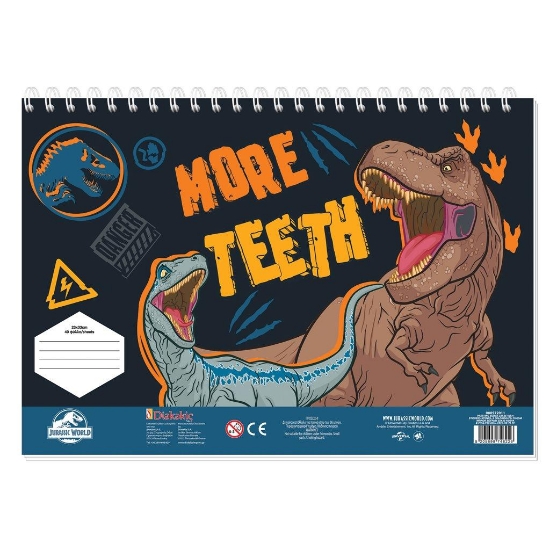 Εικόνα της ΜΠΛΟΚ ΖΩΓΡΑΦΙΚΗΣ JURASSIC WORLD MORE TEETH 23X33 40ΦΥΛΛΑ ΑΥΤΟΚΟΛΛΗΤΑ-ΣΤΕΝΣΙΛ