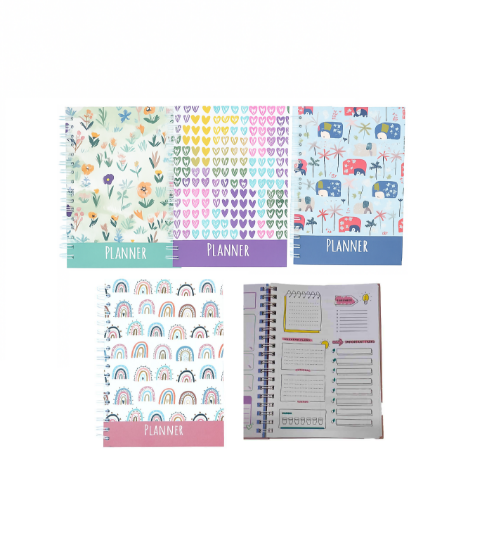 Picture of NOTEBOOK PLANNER 17X24CM 100SH WITH 4SH STICKERS 80G TESORO