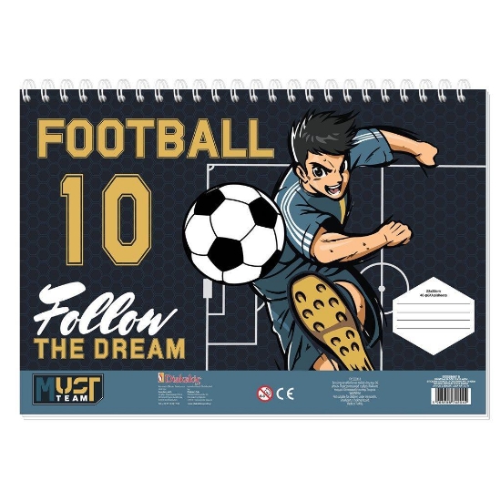 Picture of PAINTING BLOCK FOOTBALL 23X33 40 SHEETS STICKERS-STENCIL