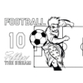 Picture of PAINTING BLOCK FOOTBALL 23X33 40 SHEETS STICKERS-STENCIL