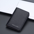 Picture of Card holder Black synthetic leather mini slim diptych 7x11cm