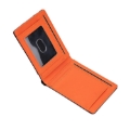 Picture of Wallet CARBON PU leather - silicone Black/Orange RFID mini slim 8x11,5cm
