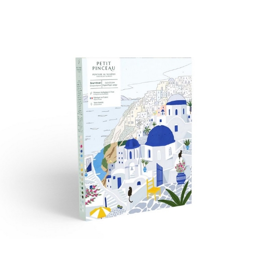 Picture of Set paint My paint by number Brush Santorini par Maja Tomljanovic La Petite Epicerie