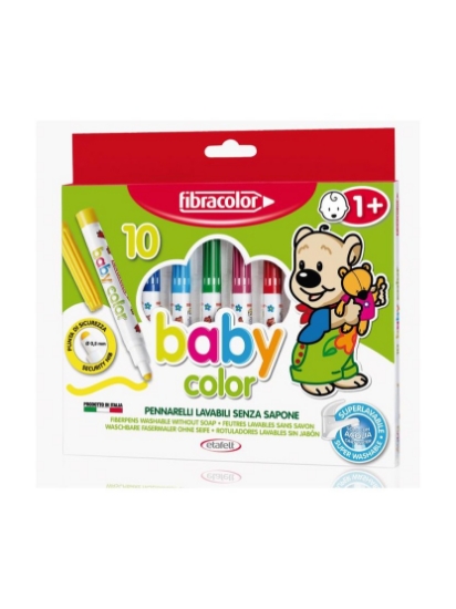 Picture of MARKERS BABY COLOR 10 COLORS FIBRACOLOR