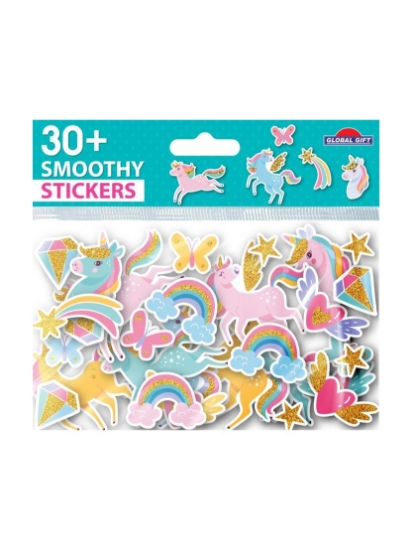 Picture of FOAM STICKERS SMOOTHY UNOCORNS 30 PIECES 15X8CM 290113 GLOBAL GIFT