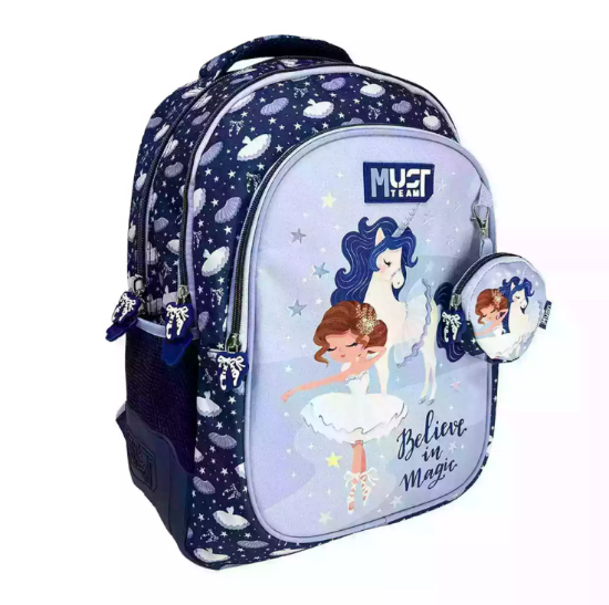 Picture of Backpack  Elementary School Unicorn & Ballerina Must Team Believe in magic 3 Cases