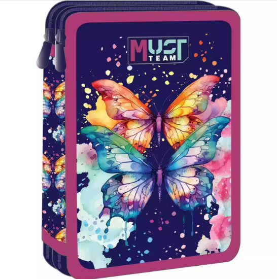 Εικόνα της Κασετίνα Διπλή Γεμάτη Butterfly Must Team