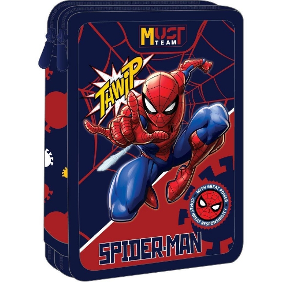 Εικόνα της Κασετίνα Διπλή Γεμάτη Spiderman Thwip Must Team