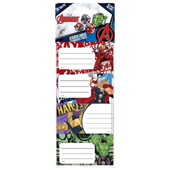 Picture of LABELS ADHESIVE AVENGERS 20PCS 5 SHEETS
