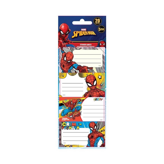 Picture of LABELS ADHESIVE SPIDERMAN 20PCS 5 SHEETS