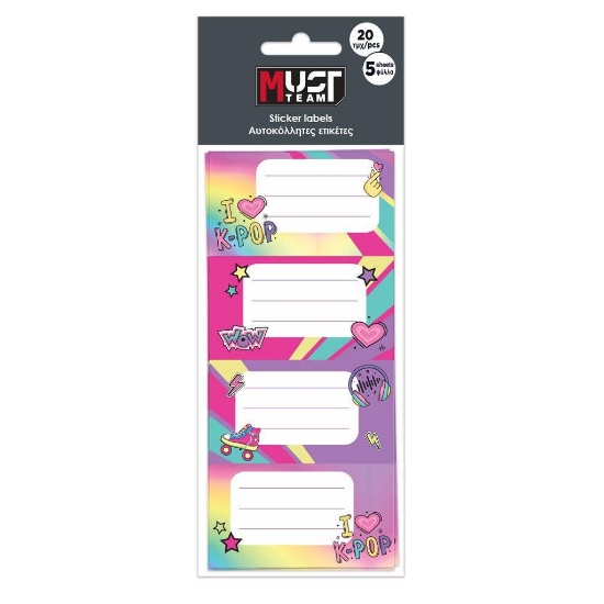 Picture of LABELS ADHESIVE K-POP 20PCS 5 SHEETS