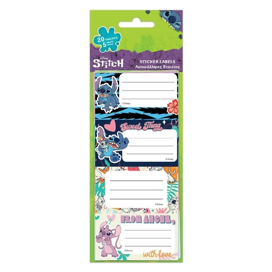 Picture of LABELS ADHESIVE LILO & STITCH 20PCS 5 SHEETS