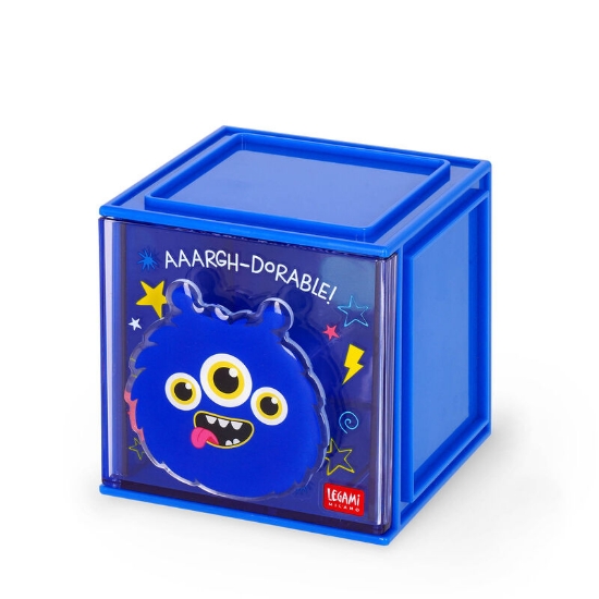 Picture of Desk storage & Organizer box stackable cutie cube Monster Legami