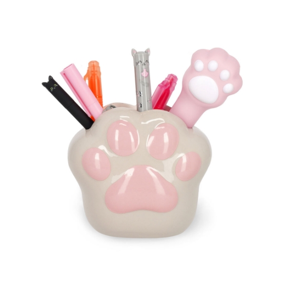 Picture of Ceramic Pen Holder Kitty Paw - Desk Friends