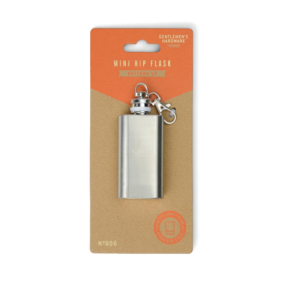 Picture of Mini Hip Flask Keychain Stainless Steel 28ml