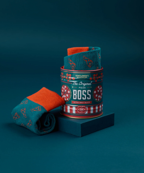 Picture of Socks In A Can - Pizza Sauce The Original Boss Gentlemen's Hardware