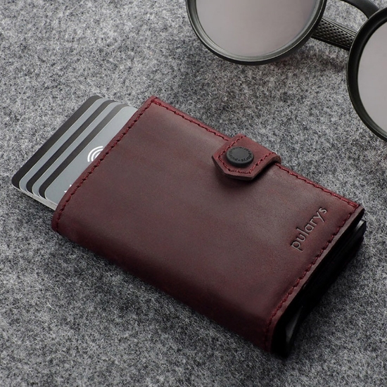 Εικόνα της Πορτοφόλι Hiker line Hunter Leather Pularys Cherry